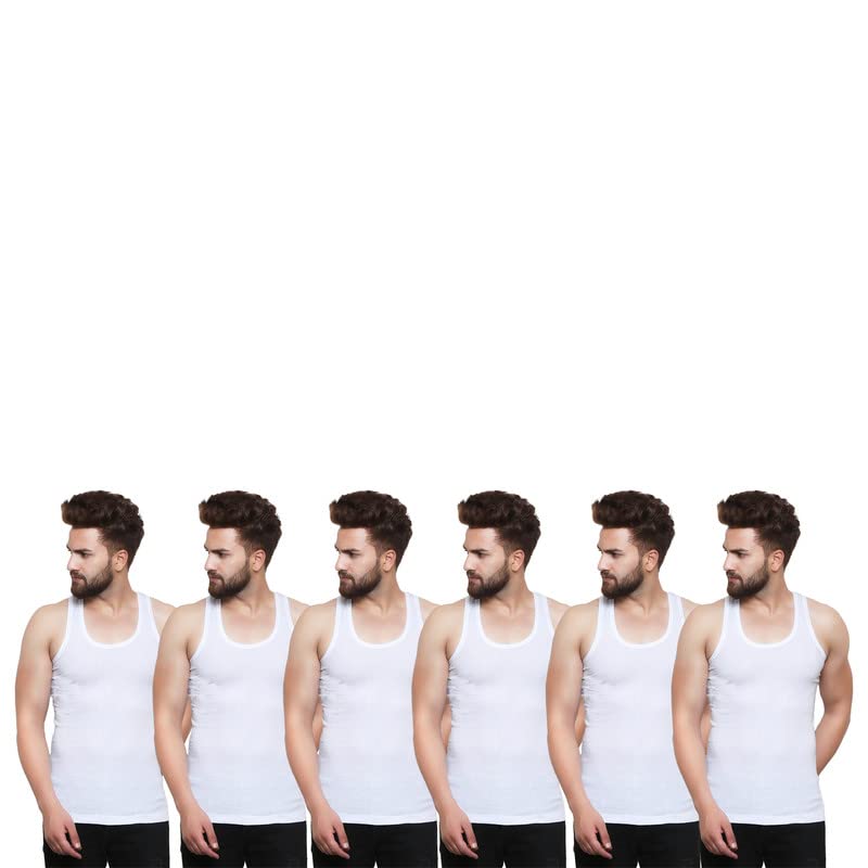 SIRTEX Eazy Men's Eazy Derby Vest Regular White Vest for Men | Men's Vest | Men's Regular White Vest-image-12