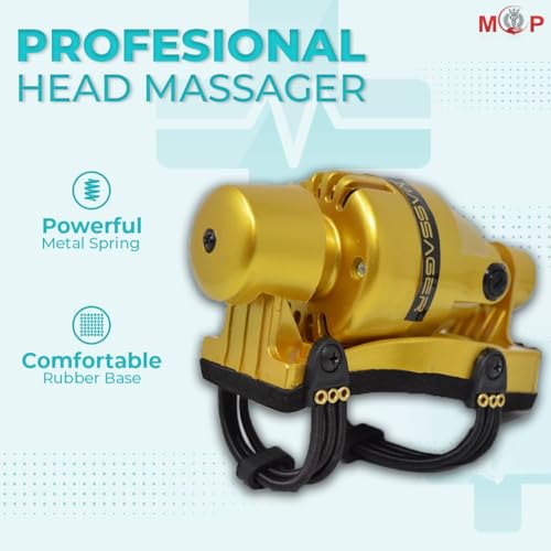 Image of MCP Powerful Electric Handheld Double Speed Floating Action Massager for head & body pain relief, head massage (Golden)