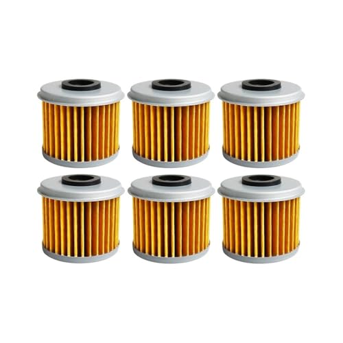 Filtre à huile pour CRF450R CRF250R et TRX450R - Lot de 6 pièces jaunes