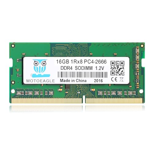 motoeagle 16GB 1RX8 DDR4 2666MHz SODIMM PC4-21300 (PC4-2666V) Non