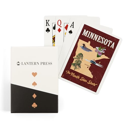 Lantern Press Minnesota, Iconos Estatales, Baraja de 52 Cartas
