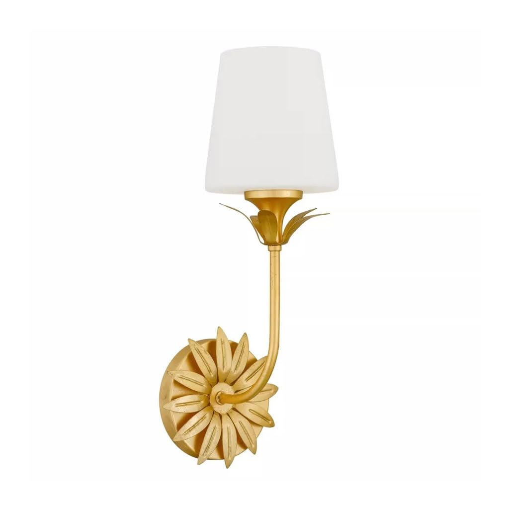 Luz Para Leer Lámpara De Pared Con Forma Flor Antigua Lámina Dorada, Luz Frontal For Espejo Baño, For Pasillo Aplique De La Pared