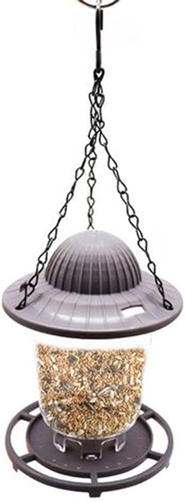 Garden Bird Feeder Supplies Pet Bird Feeder Outdoor Foldable Bird Feeding Tool with Hanging Chain Automatic Feeders Bird Food(D)
