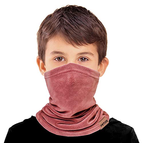 Dymex 2 Pcs Crianças Neck Warmer Gaiter Inverno Fleece Neck Cover Balaclava Windproof Face Cover Más