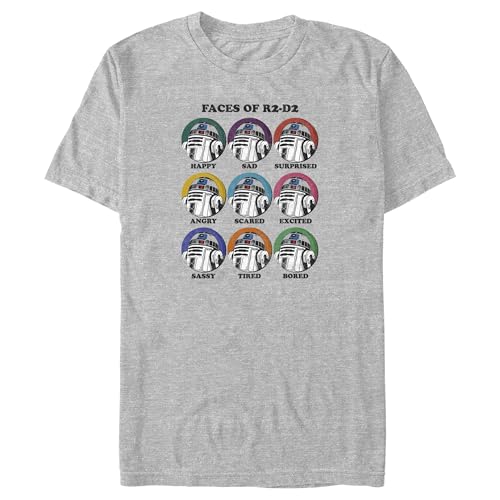 Star Wars t-shirt homme visage droïde vêtement geek coton noir