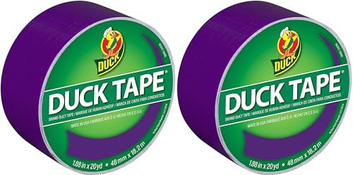 Image of Duck 283138 Tape, Purple Duchess, 1.88 inches x 20 Yards, Single Roll- Pack of 2