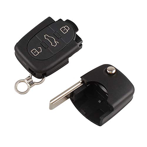 Chave Canivete Audi A3 A4 3 Botões Emblema E Lamina Cr-1620