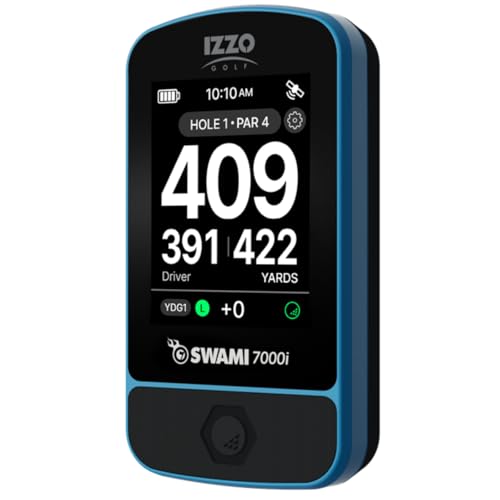 Izzo Swami 7000i Touchscreen Golf GPS Rangefinder, Blue