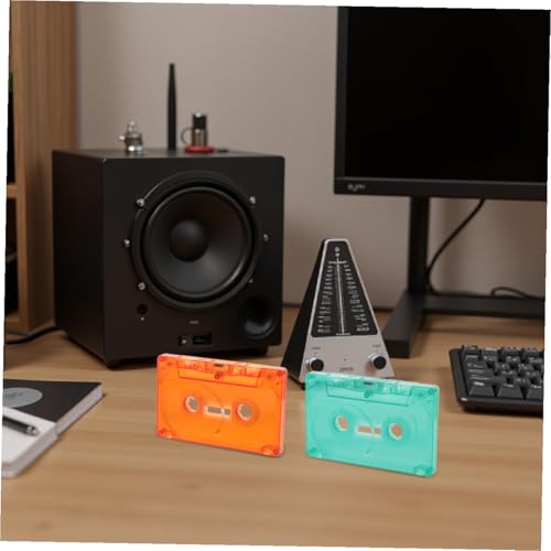 Cintas de casete retro de audio virgen con carcasas transparentes de almacenamiento para grabaciones 7