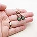 Pillar of Salt Studio Handcrafted Solid Copper Earrings with Green Aventurine Gemstone (Antiqued Copper, 1