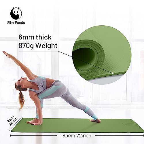 Slim Panda Yoga Mat 6mm w/Carrying Strap and Bag - Image 3