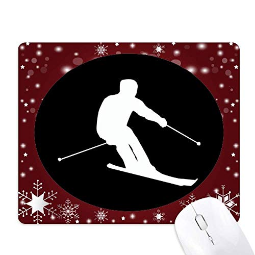 Tapis de souris ski et flocon de neige pour une ambiance hivernale au bureau