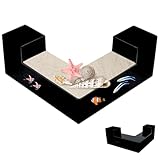 Mudoulu Decoración de Túnel para Acuario, Accesorio de Esquina de ABS para Peces, Camarones y Cangrejos, Refugio Subacuático Seguro para Acuarios de Agua Dulce y Salada