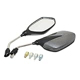 Farbe: carbon schwarz Spiegel Set Flip Carbon Motorrad Quad ATV Universal Spiegel M8 M10