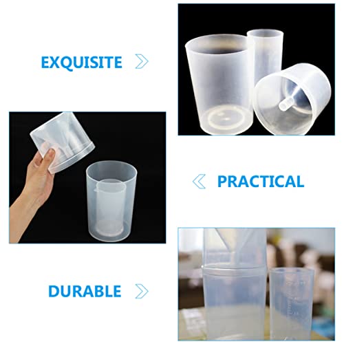 Happyyami 2 Sätze Ersatz-Regenmesserrohr Regenmesser Kunststoff-Regenmesser Anzahl Außenmessbecher Primäres Kunststoffrohr Trichter Lehrinstrument Reagenzglas Regenmesser – Bild 4