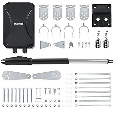 CO-Z Automatic Swing Gate Opener Kit, Electric Gate Opener for Doors up to 660lb 18ft, Driveway Home Garden Gate Opening System for Swing Gates, Gate Complete Kit with Remote Controls & Release Keys