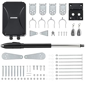CO-Z Automatic Swing Gate Opener Kit, Electric Gate Opener for Doors up to 660lb 18ft, Driveway Home Garden Gate Opening System for Swing Gates, Gate Complete Kit with Remote Controls & Release Keys