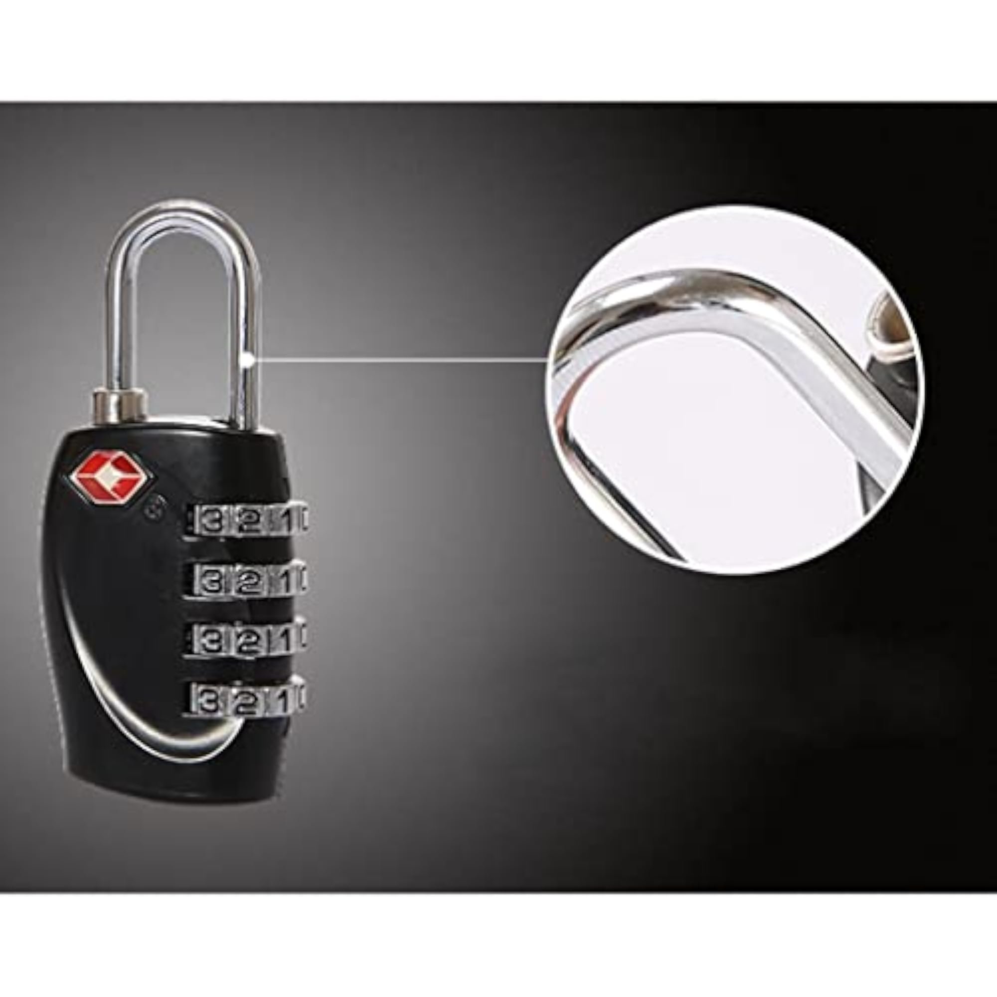 TSA Approved 3-Digit Combination Padlock for Travel