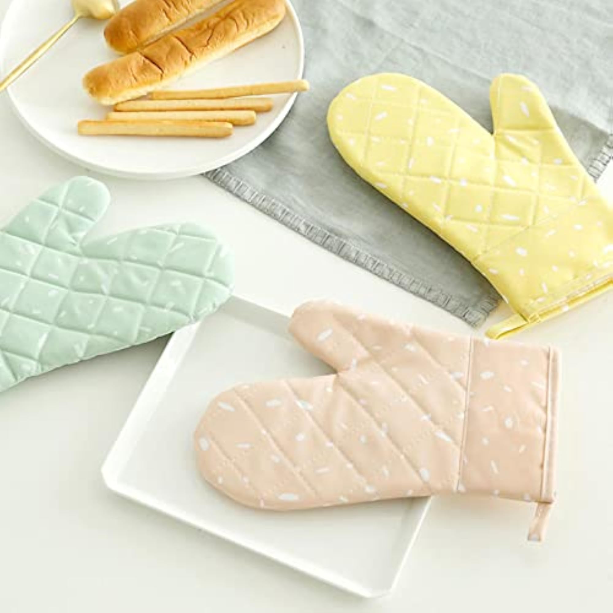 2X Oven Mitts Gloves, Kitchen Heatproof
