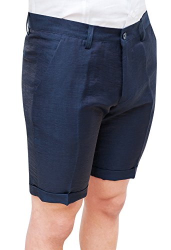 Pantalon homme bleu Evoga taille 46 coupe confortable infroissable au quotidien