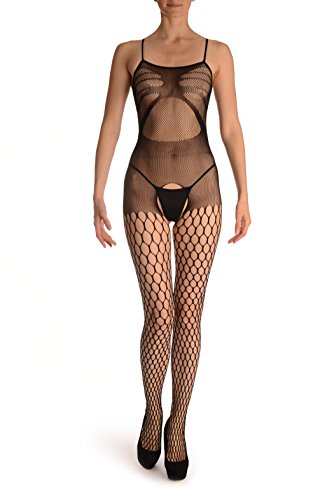 Nuisette grande élasticité bodystocking noir LissKiss pour sublimer les courbes