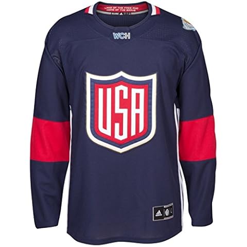 Camiseta Premier Azul de Hockey EE. UU. 2016, Adidas Cover