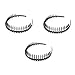 HUELE Black Plastic Teeth Comb Hairband Hair Hoop Headband