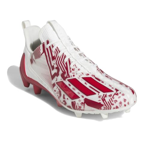 adidas Mens Adizero 12.0 Mismatch Football Sneakers Shoes - Red, White2