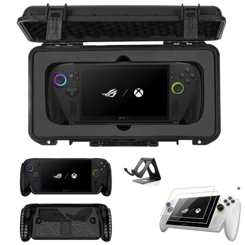 ROG XBOX Ally X/ROG XBOX Ally 対応 アクセサリー5点セット- 1*収納ケース+1*デスクスタンド +1*シリコーン保護ケース+2*強化ガラス保護フィルム