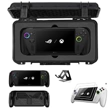 Coyktonty Carrying case 5 Set for ROG Xbox Ally X/ROG Xbox Ally,Waterproof Hard Case*1+Transparent silicone cover*1+ desktop stand*1+Protective Film*2.