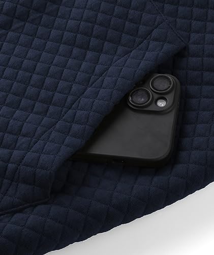 Image of GEEK LIGHTING Mens Fleece Lined Hoodies Zip Up Waffle Knit Thicken Hooded Sweatshirts Winter Jackets