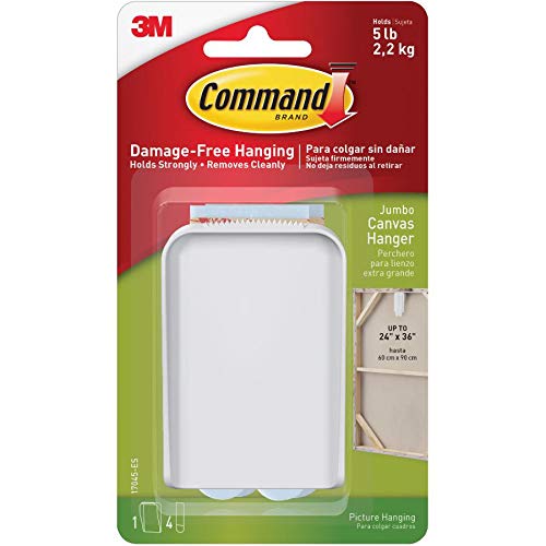 Image of Jumbo Adhesive Canvas Picture Hanger - for Damage-Free Hanging