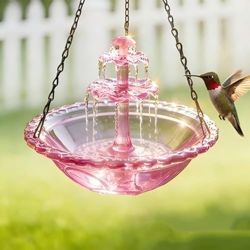 Fuente de baño para aves de diseño suspendido con panel solar integrado para jardines exclusivos 3