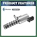 Motoforti Engine Variable Valve Timing VVT Solenoid, Car Engine Camshaft Oil Control Valve No.1655051KA0 for Suzuki Grand Vitara 2009-2013 Silver Tone, 1 Pc Long-lasting
