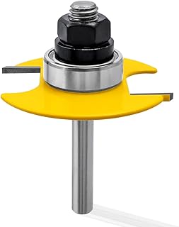 Mesee Biscuit Router Bit 1/4 Inch Shank Biscuit Joint Slot Cutter Woodworking Slotting Router Bit Wood Jointing Milling Tool - 1/16 Inch Cutting Height