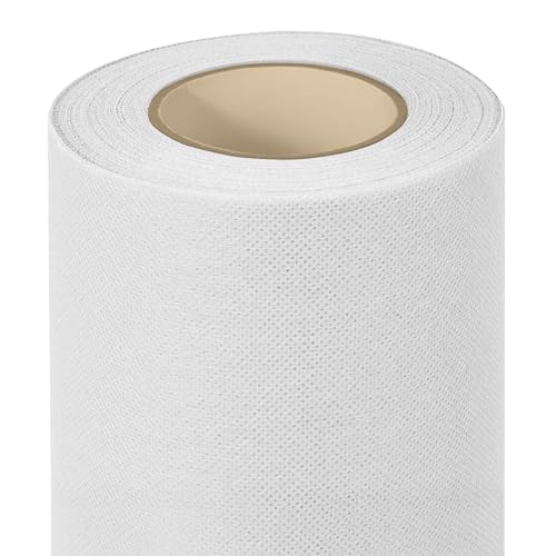 Maxi Products - Rollo de Mantel TNT Sin Precorte - 1,2 x 5 m - Tejido no Tejido Spunbond (TNT) - Desechable con Efecto Tela - Resistente a Líquidos - Catering - Impermeable (Blanco)