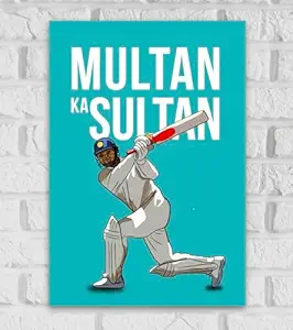 GOOD HOPE Virender Sehwag Pop Artwrok For Wall Room office Home Decor Gift Wall Sticker Jersey For Boys Hostel(12x18 Poster Without Frame)