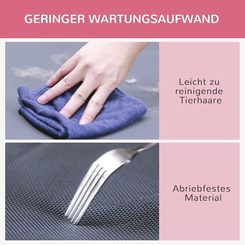 PawHut Hundeliege Outdoor, erhöhtes klappbares Haustierbett mit Stahlrahmen, kühlendes Hundebett für kleine Hunde, Haustierliege für Draußen Camping, Grau, 59 x 46 x 15 cm