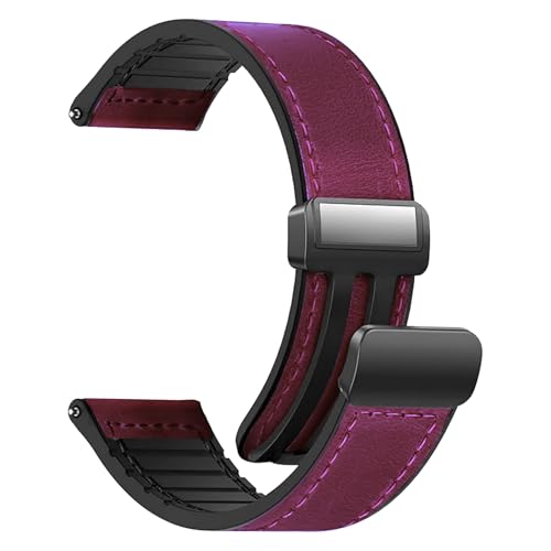Image of ACM Watch Strap Leather Magnetic Silicone 22mm compatible with Oneplus Watch 2r Smartwatch Belt Luxury Band