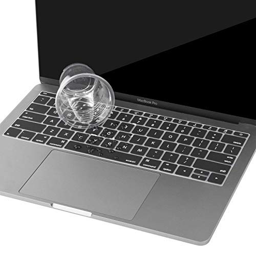 Image of Oaky MacBook Pro 13 inch Without Touch Bar 2017 /2016 Keyboard Protector Keyboard Skin Protector Model - A1708 and MacBook 12 inch A1534 Silicone Black