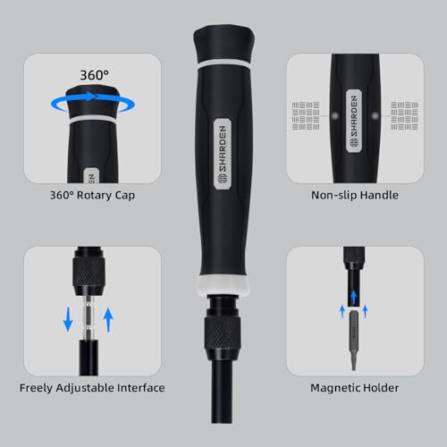 Image of SHARDEN 153 in 1 Precision Screwdriver Set for Electronic Repair Black | Magnetic Small Screwdriver Set with Torx, Pentalobe, Triwing, Mini Repair Tool Kit for Computer, Laptop, PC, PS5, Eyeglass