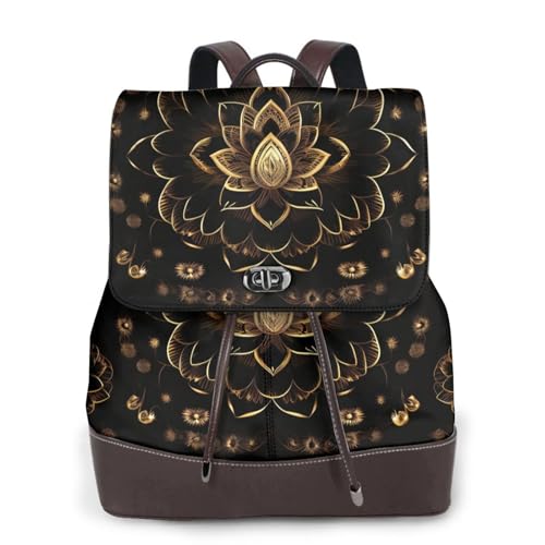 Sac à dos pour ordinateur portable femme en cuir noir EdWal