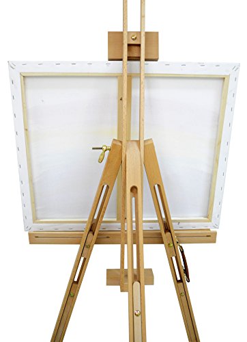 Miniatura 5 de Exerz Caballete De Dibujo Portátil, Caballete Trípode Altura Ajustable 130-191 Cm De Madera De Haya - Ideal Para Artistas, Pintura Y Uso En Exterior