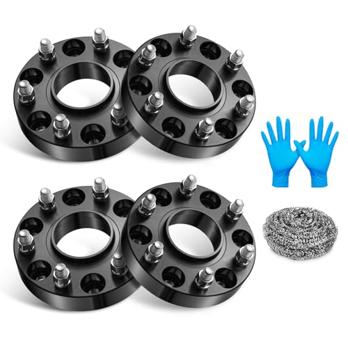 Image of BDFHYK 6x5.5 Wheel Spacers Thickness 1.25 Inch Compatible with Chevy 1999-2023 Silverado Sierra Avalanche 1500 Tahoe Yukon, 6x139.7mm 6 Lug M14x1.5 Studs & 78.1mm Hub Bore, Hubcentric Wheel Spacer