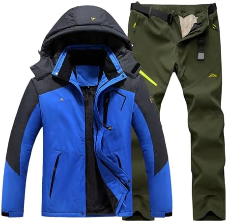 Skianzug Herren 2-teilig - Wasserdichtes Ski Set Mit Softshelljacke Und Schneehose