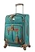 Steve Madden Designer Luggage Collection - Lightweight 24 Inch Expandable Softside Suitcase - Mid-size Rolling 4-Spinner Wheels Checked Bag (Harlo Teal Blue)