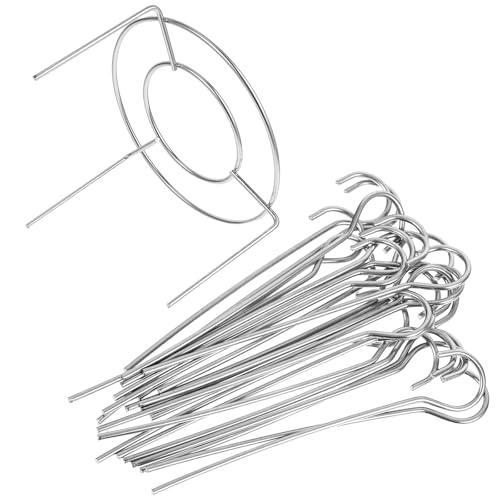 Gadpiparty Support Brochettes pour Barbecue en Acier Inoxydable Grille et 24 Brochettes pour Friteuse Air Chaud pour Grillades en Plein Air