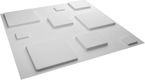 Miniatura 6 de Ekena Millwork WP20X20DEWH-CASE-12 19 5/8 pulgadas de ancho x 19 5/8 pulgadas de alto Devon EnduraWall Decorativo 3D Panel de pared Cubre 32.1 pies