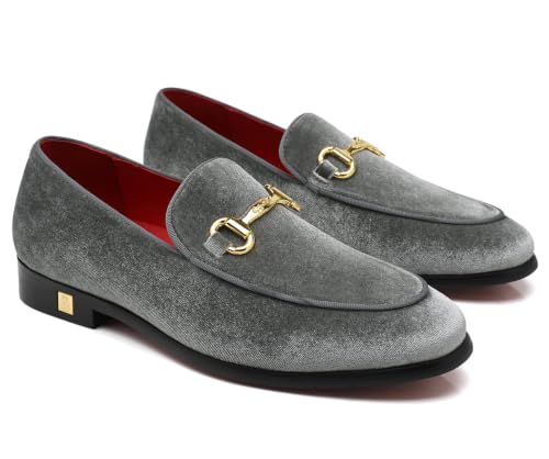 Image of Men's Velvet Loafers Wedding Party Prom Homecoming Shoes