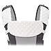 Bebamour Drool and Teething Reversible Cotton Pad For All Carry Positions Baby Carrier White Drool Bib For Boys & Girls(Peach)